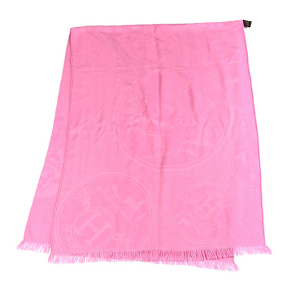 Hermes Cashmere Silk New Libris Stole Rose Bonbon 2 of 4