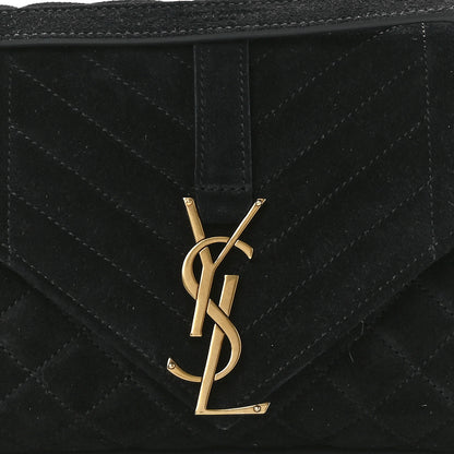 Saint Laurent Suede Tri-Quilt Monogram Medium College Bag Black 7 of 10