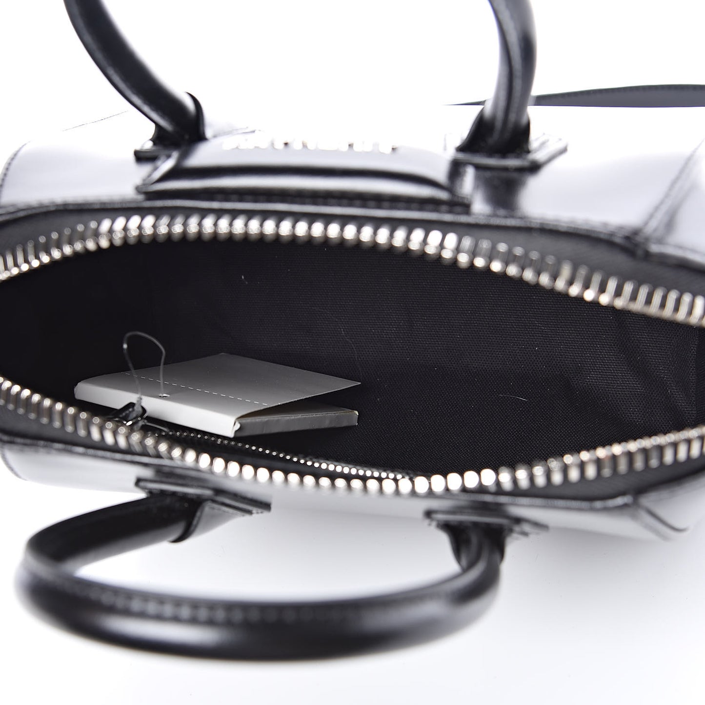 Shiny Lord Calfskin Mini Antigona Black