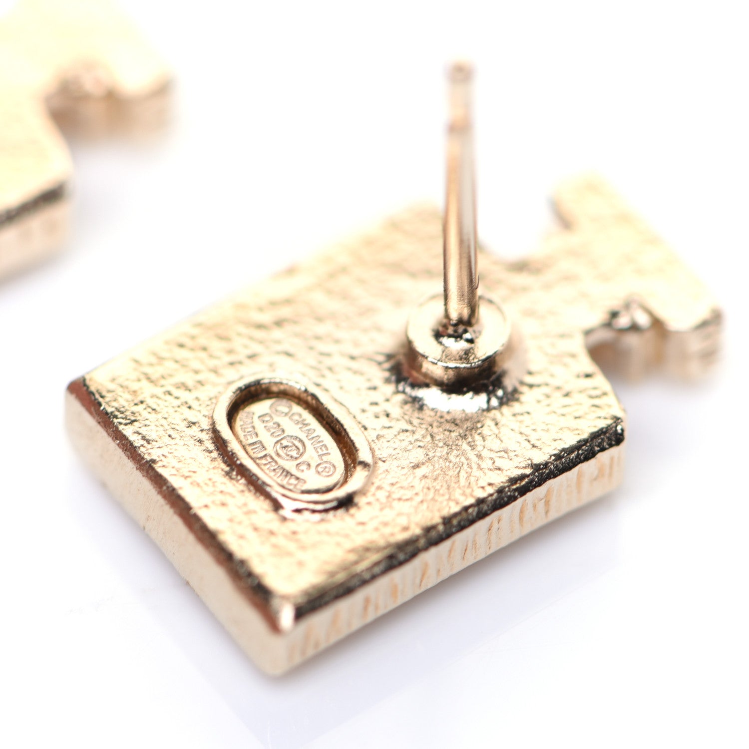 Chanel Coco No 5 Perfume Bottle Earrings Gold 4 of 8