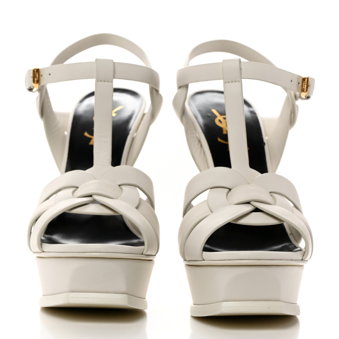 Calfskin Tribute 105 Platform Sandals 37 Porcellana