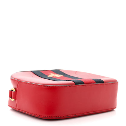 Gucci Calfskin Web Small Webby Bee Shoulder Bag Red 4 of 11