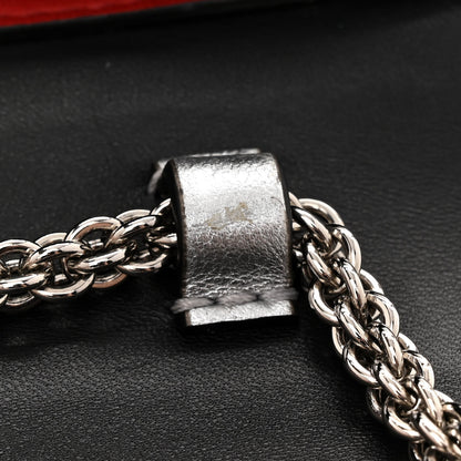 Valentino Garavani Metallic Nappa Rockstud Spike Wallet on Chain Silver 10 of 12