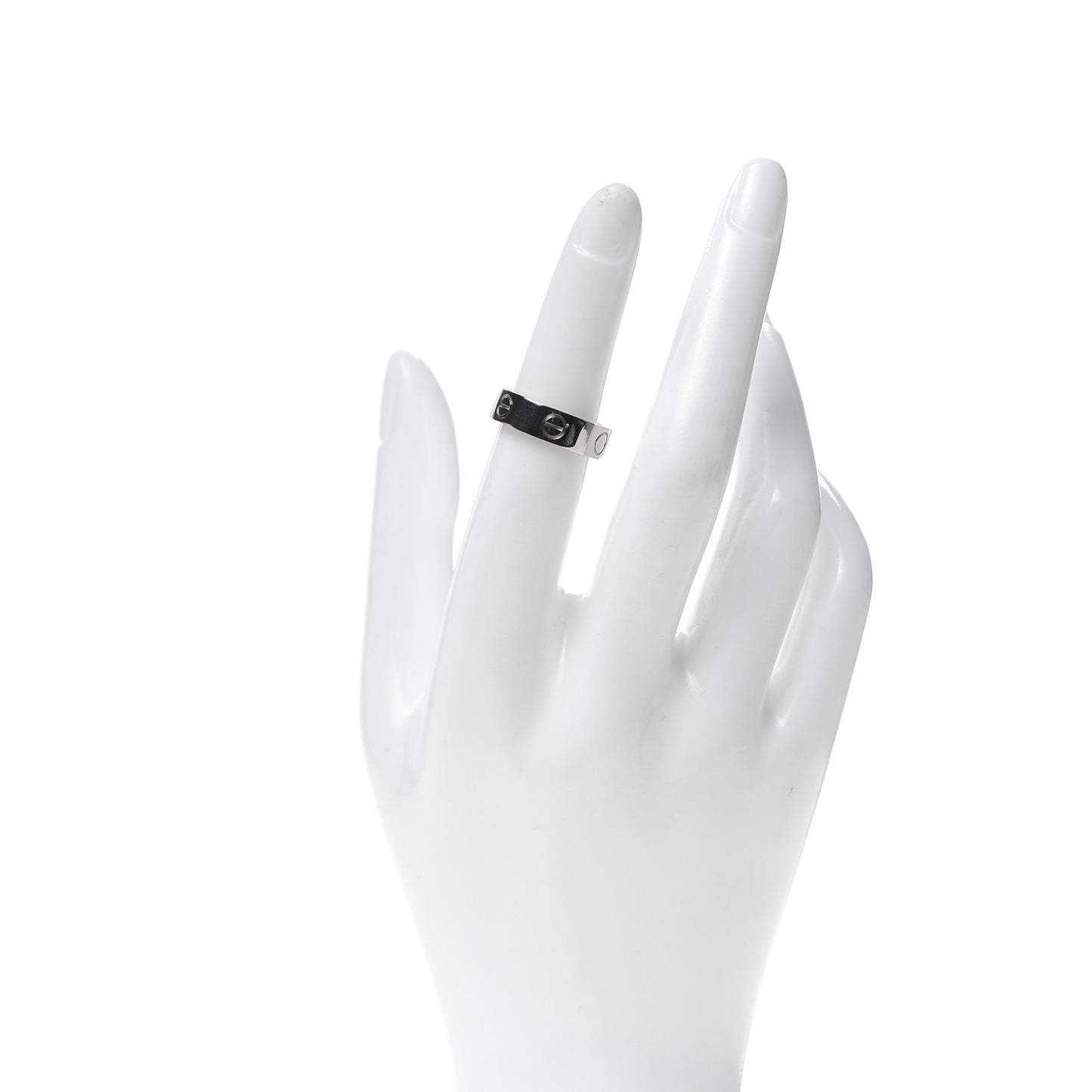 18K White Gold 5.5mm LOVE Ring 51 5.75