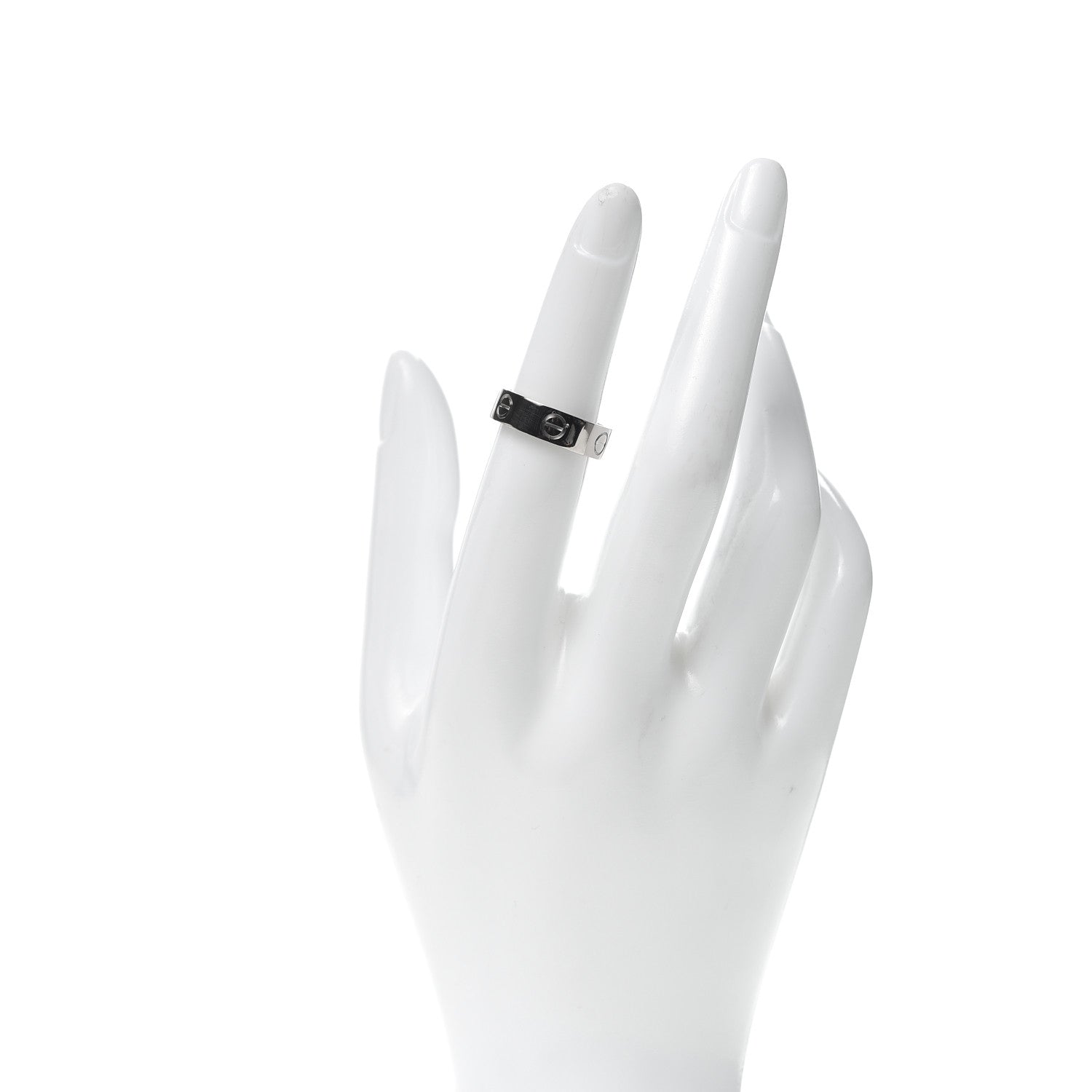 Cartier 18K White Gold 5.5mm LOVE Ring 51 5.75 2 of 4