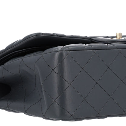 Chanel Lambskin Quilted Jumbo Double Flap Dark Grey 10 of 11
