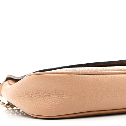 Gucci Pebbled Calfskin Medium Soho Flap Crossbody Camelia 9 of 10