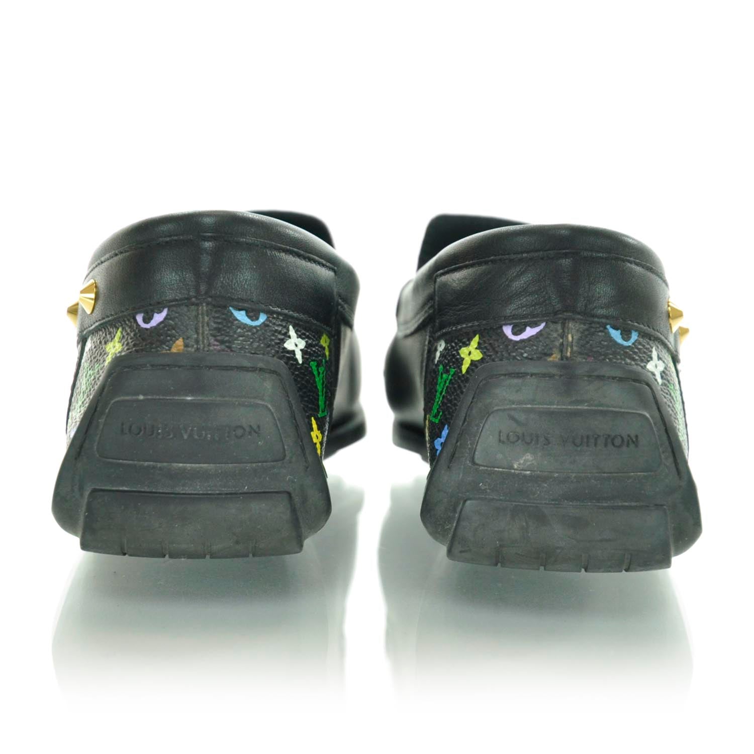 Louis Vuitton Monogram Multicolor Black Loafers 35 3 of 8
