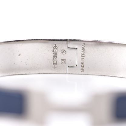 Hermes Matte Enamel Narrow Clic Clac HH Bracelet GM Indigo 3 of 4