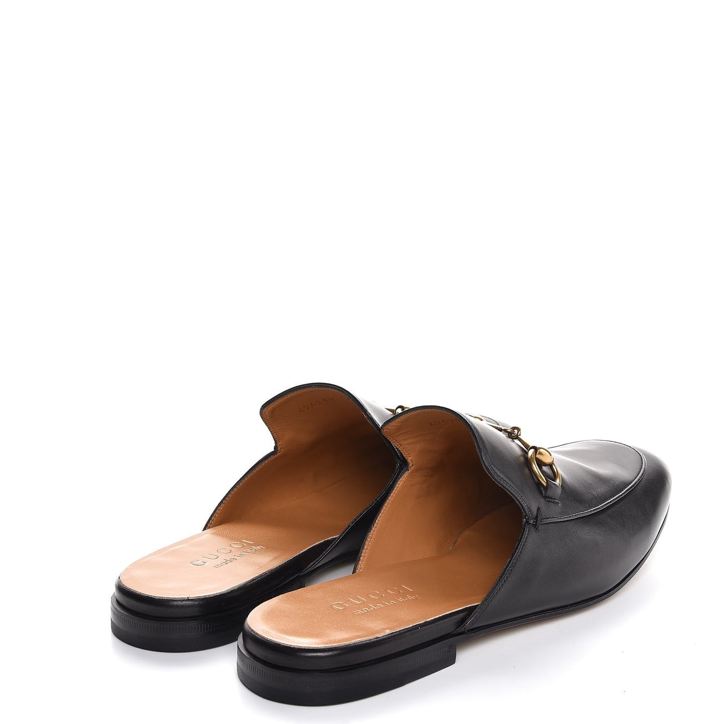 Calfskin Mens Princetown Slippers 6 Black