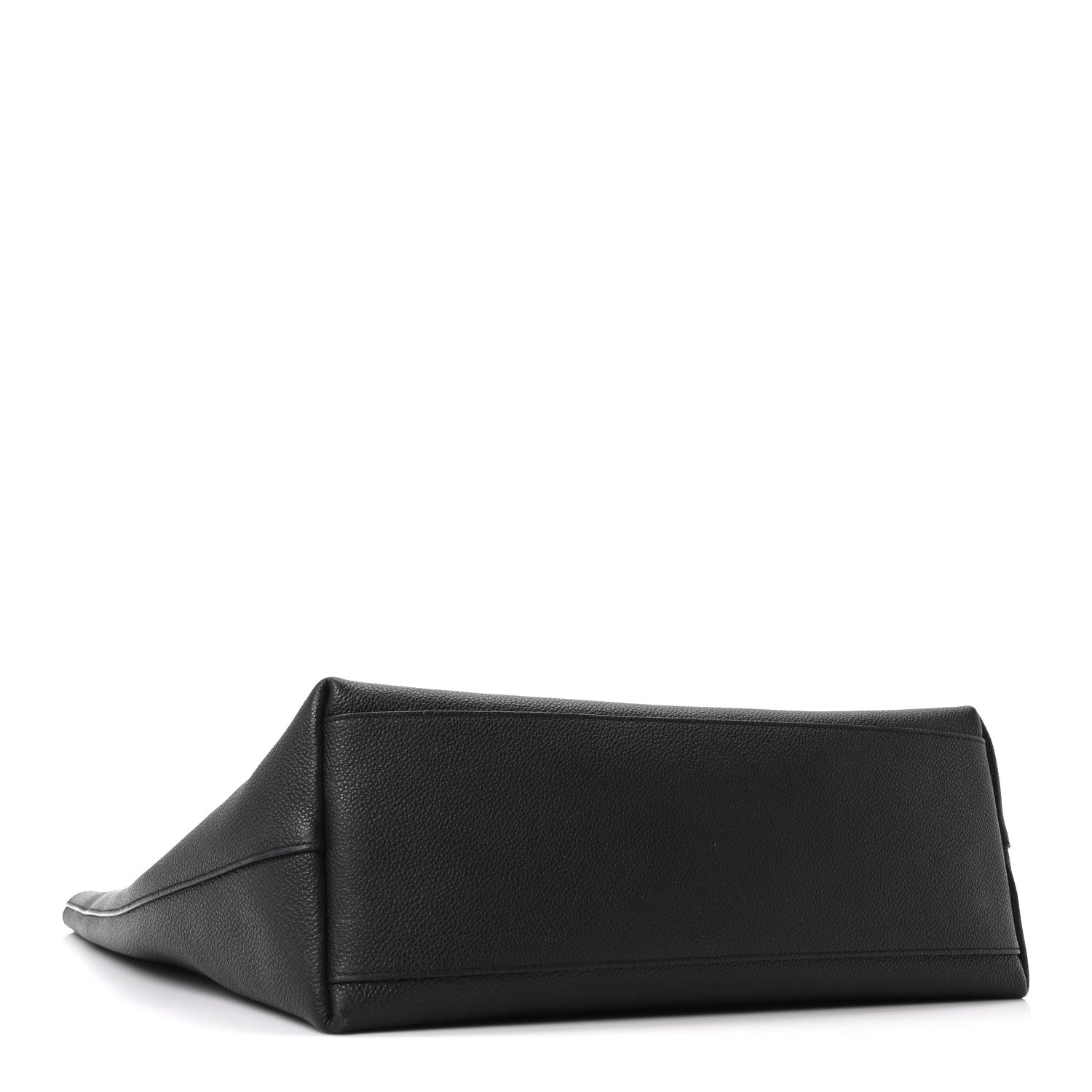 Saint Laurent Calfskin Bold Shopping Tote Black 5 of 9
