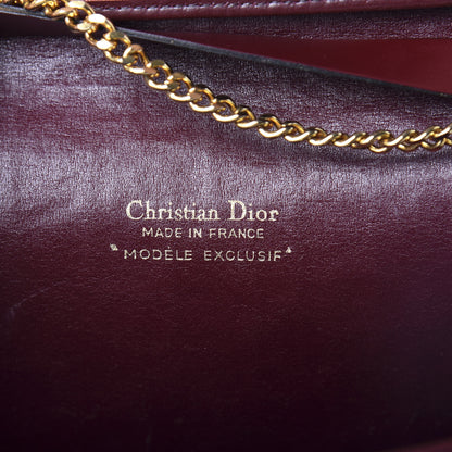 Christian Dior Monogram Chain Flap Burgundy 7 of 11