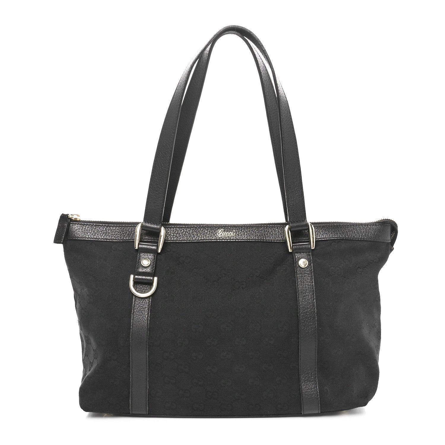 Gucci Monogram Medium Abbey Tote Black 1 of 10