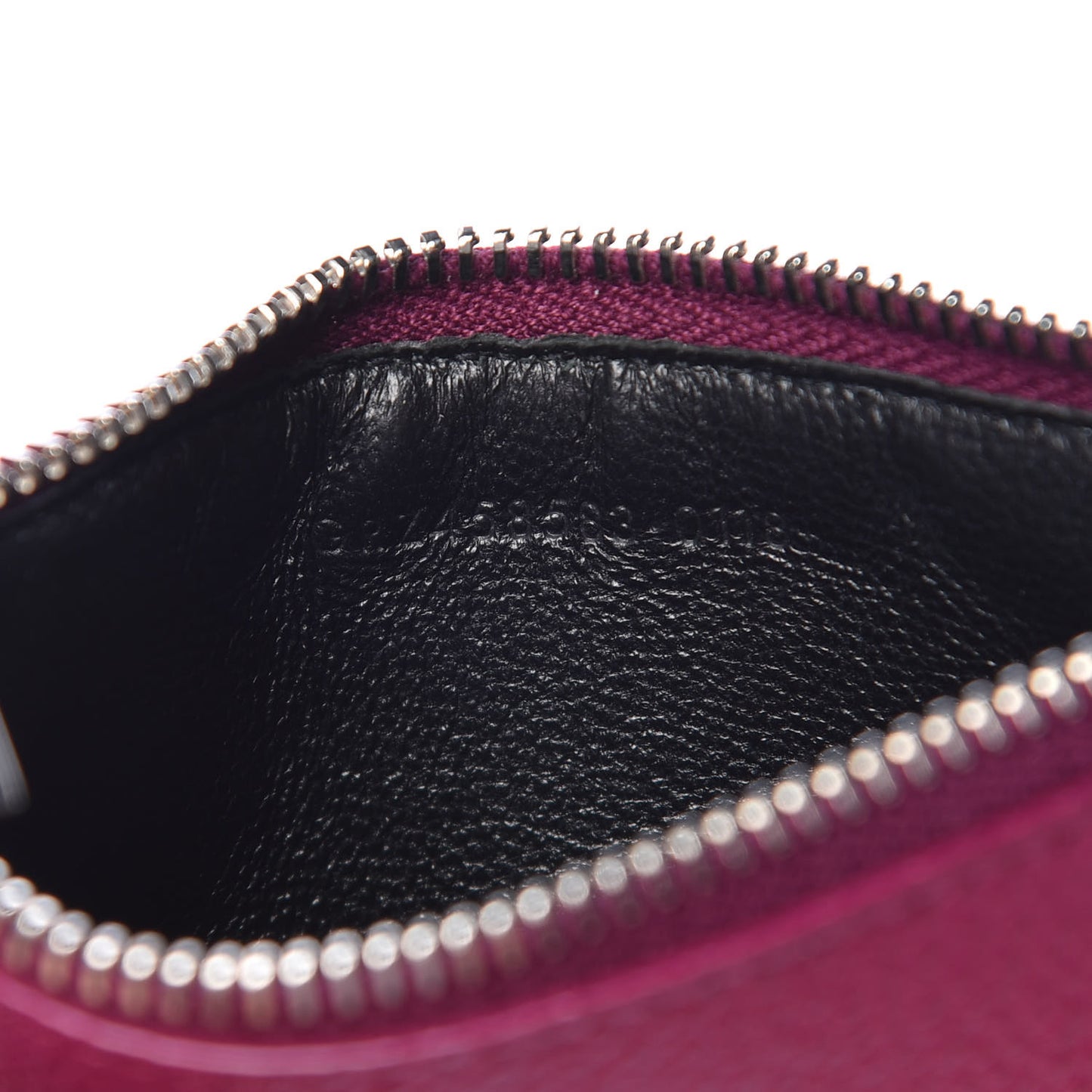 Grained Calfskin 5 Fragments Zip Pouch Card Holder Pivoine