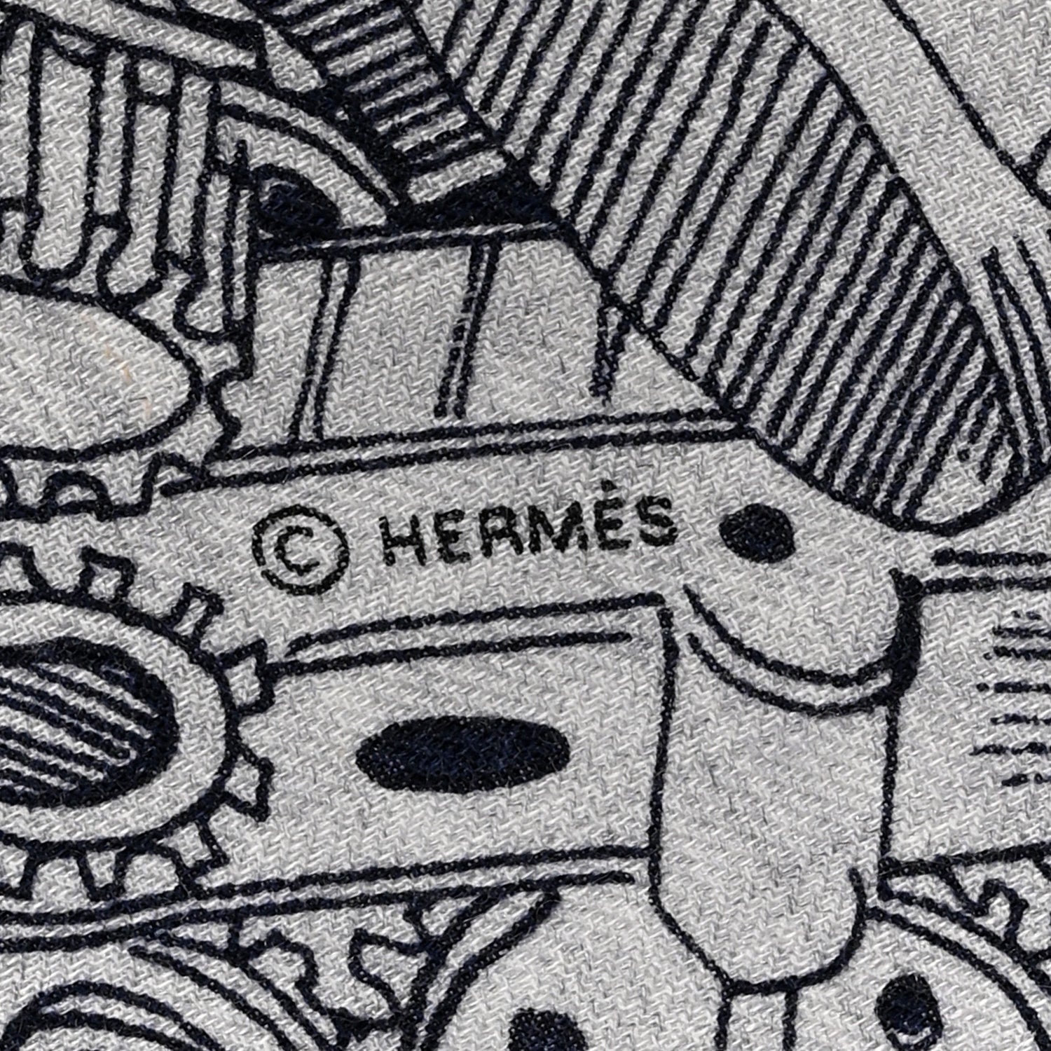 Hermes Cashmere Silk Shawl 140 4 of 5