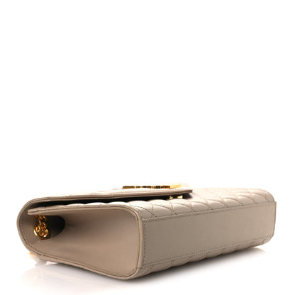 Saint Laurent Grain De Poudre Textured Mixed Matelasse Medium Triquilt Monogram Satchel Dark Beige 3 of 13