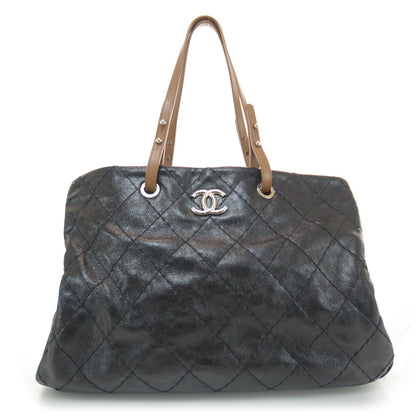 Chanel Glazed Calfskin Large On The Road Tote Black 1 of 9