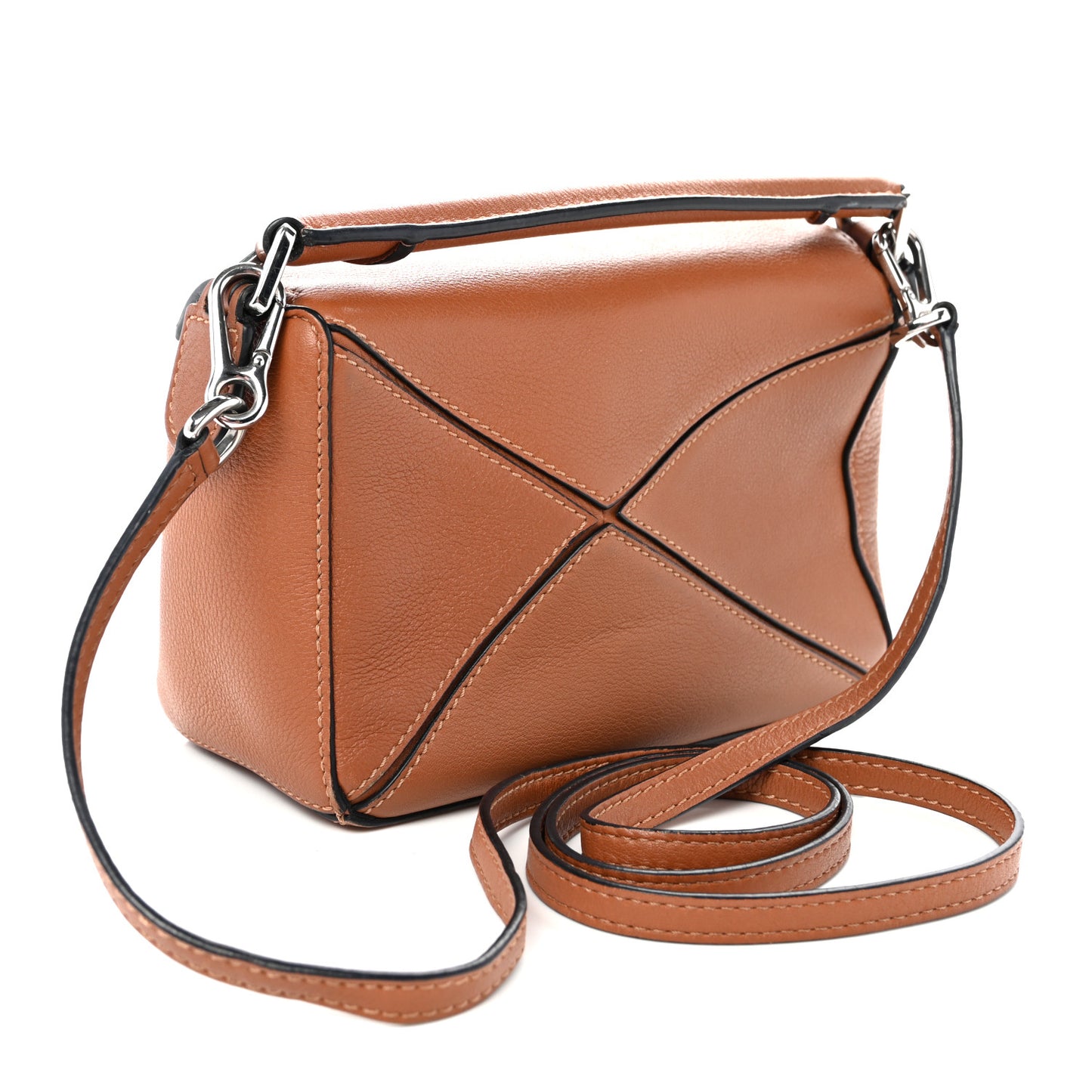 Calfskin Mini Puzzle Bag Tan