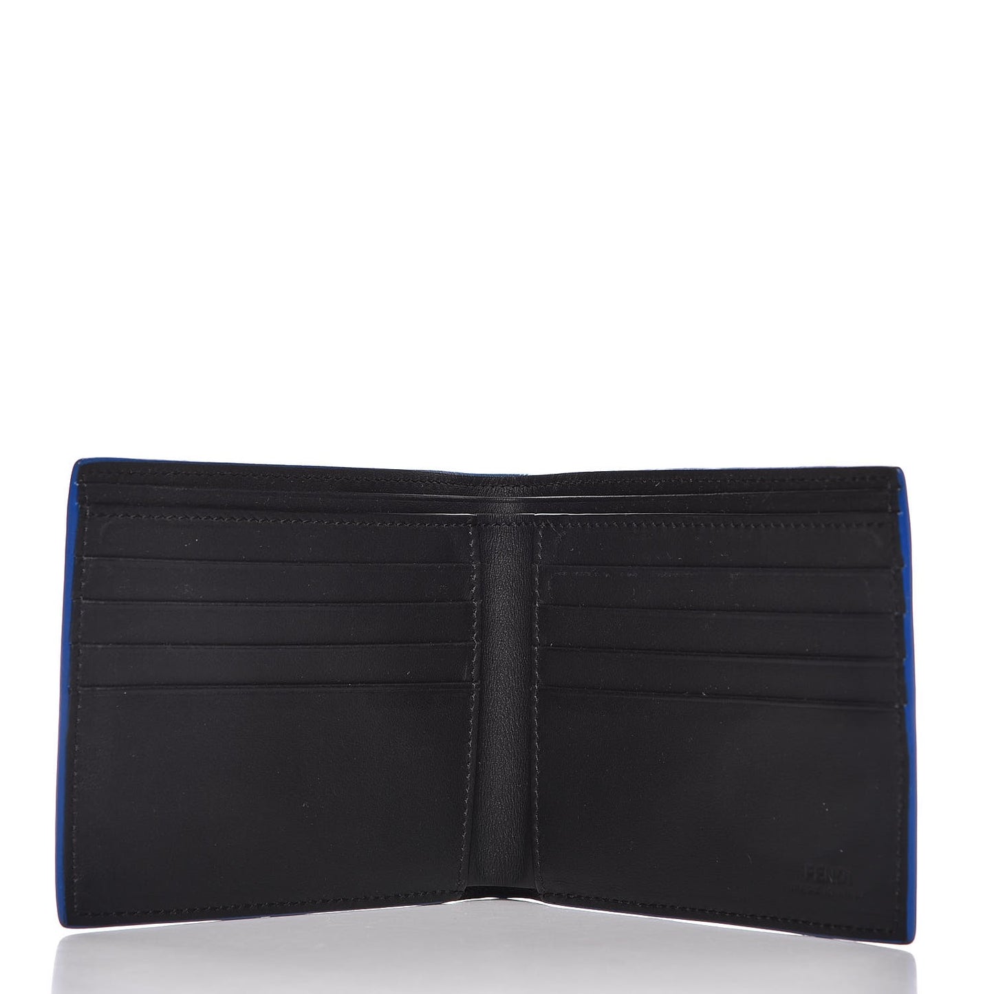 Vitello Century Face No Words Monochrome Bi-Fold Wallet Black