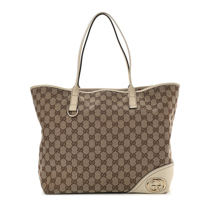 Gucci Monogram Medium New Britt Tote Off White 1 of 12