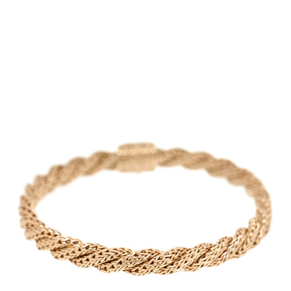 John Hardy 18K Yellow Gold Diamond 6mm Classic Twist Chain Bracelet 3 of 5