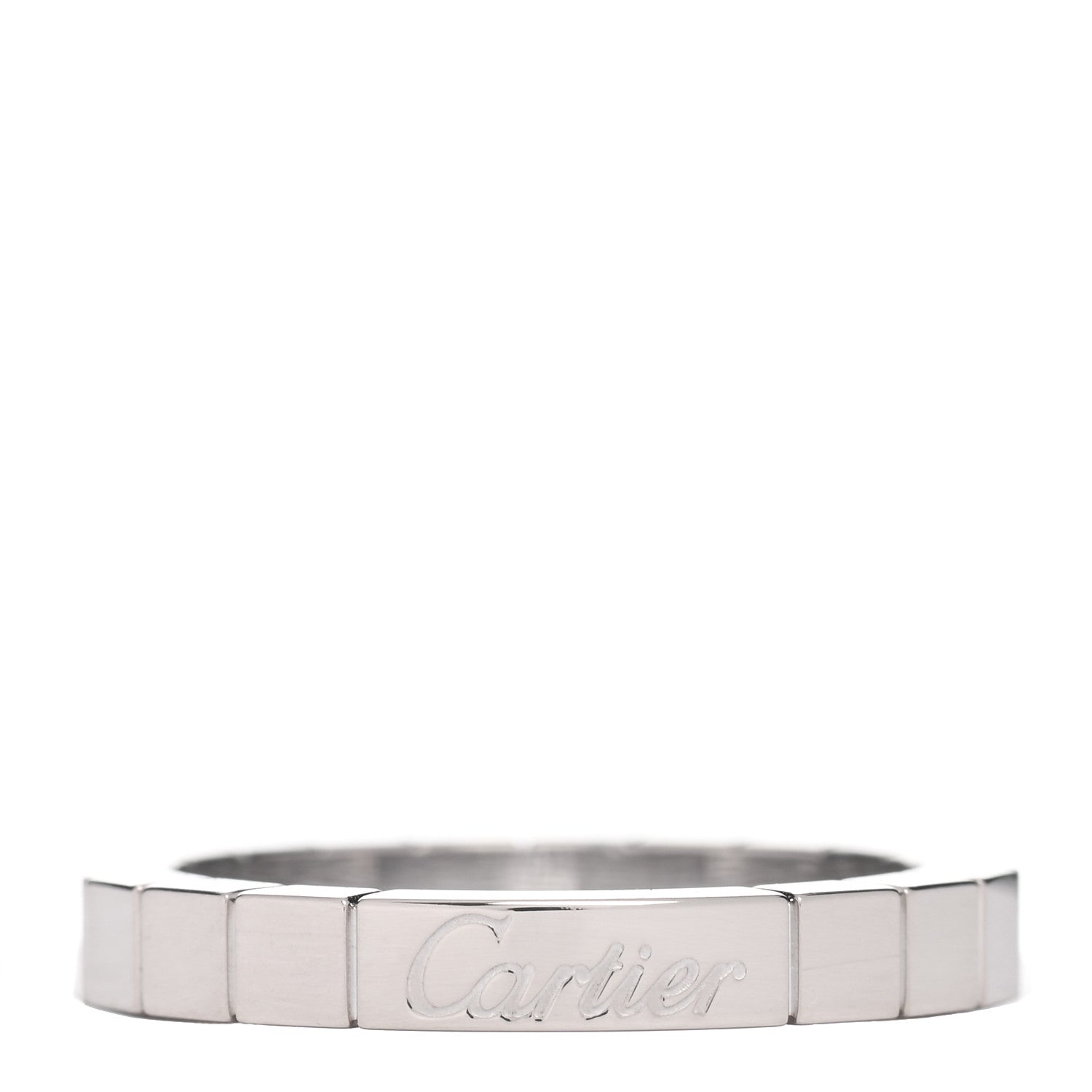 Cartier 18K White Gold Lanieres Ring 54 6.75 1 of 5