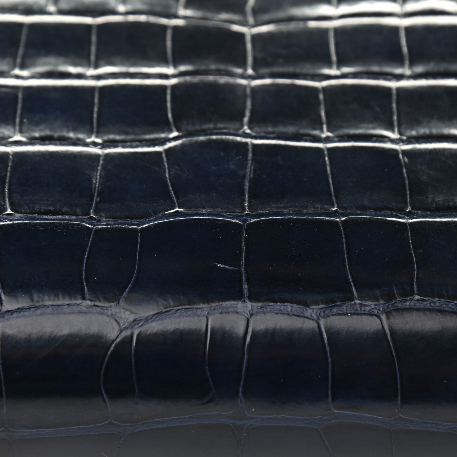 Hermes Shiny Alligator Constance Long Wallet Bleu Marine 8 of 8