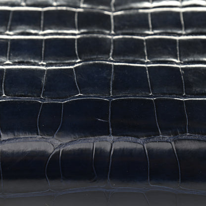 Hermes Shiny Alligator Constance Long Wallet Bleu Marine 8 of 8