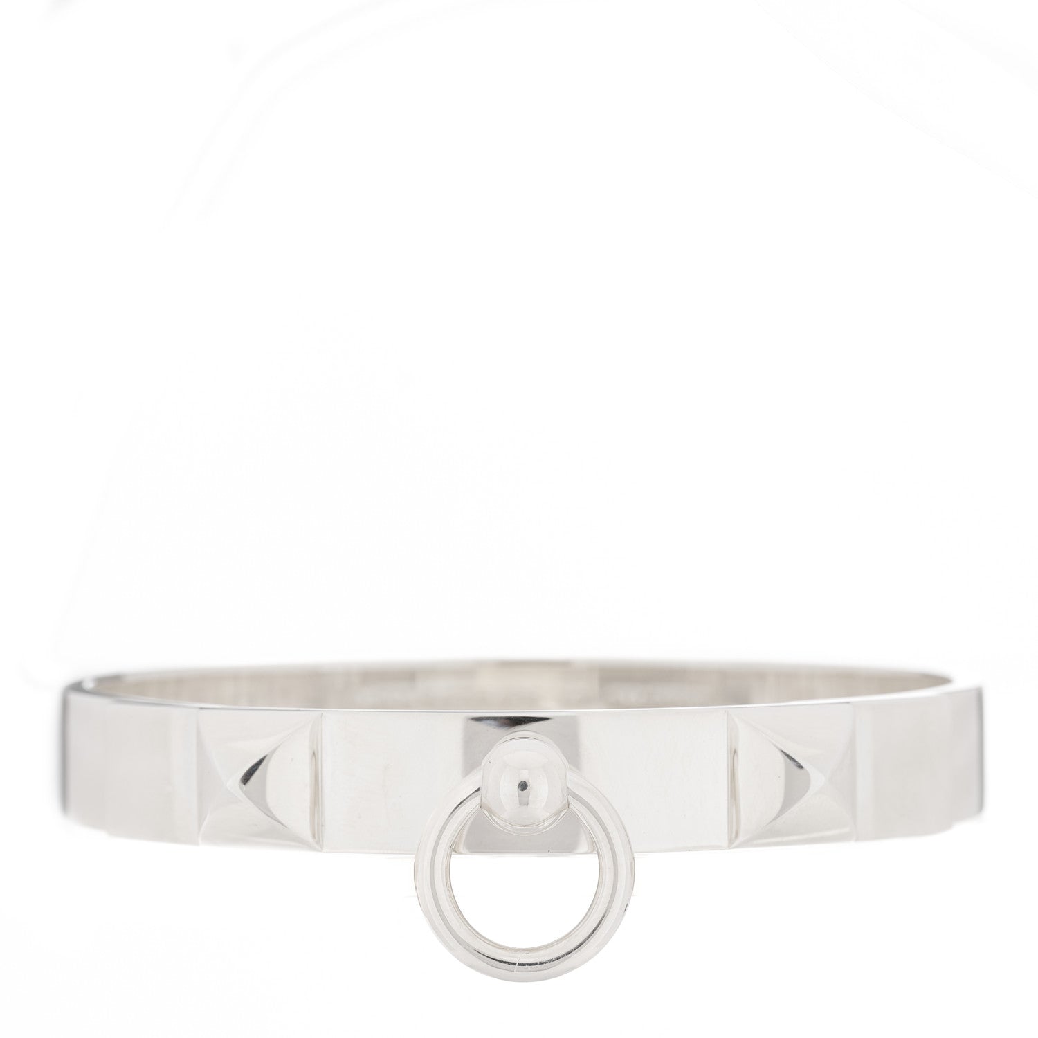 Hermes Sterling Silver PM Collier De Chien Bracelet LG 1 of 5