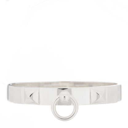 Hermes Sterling Silver PM Collier De Chien Bracelet LG 1 of 5