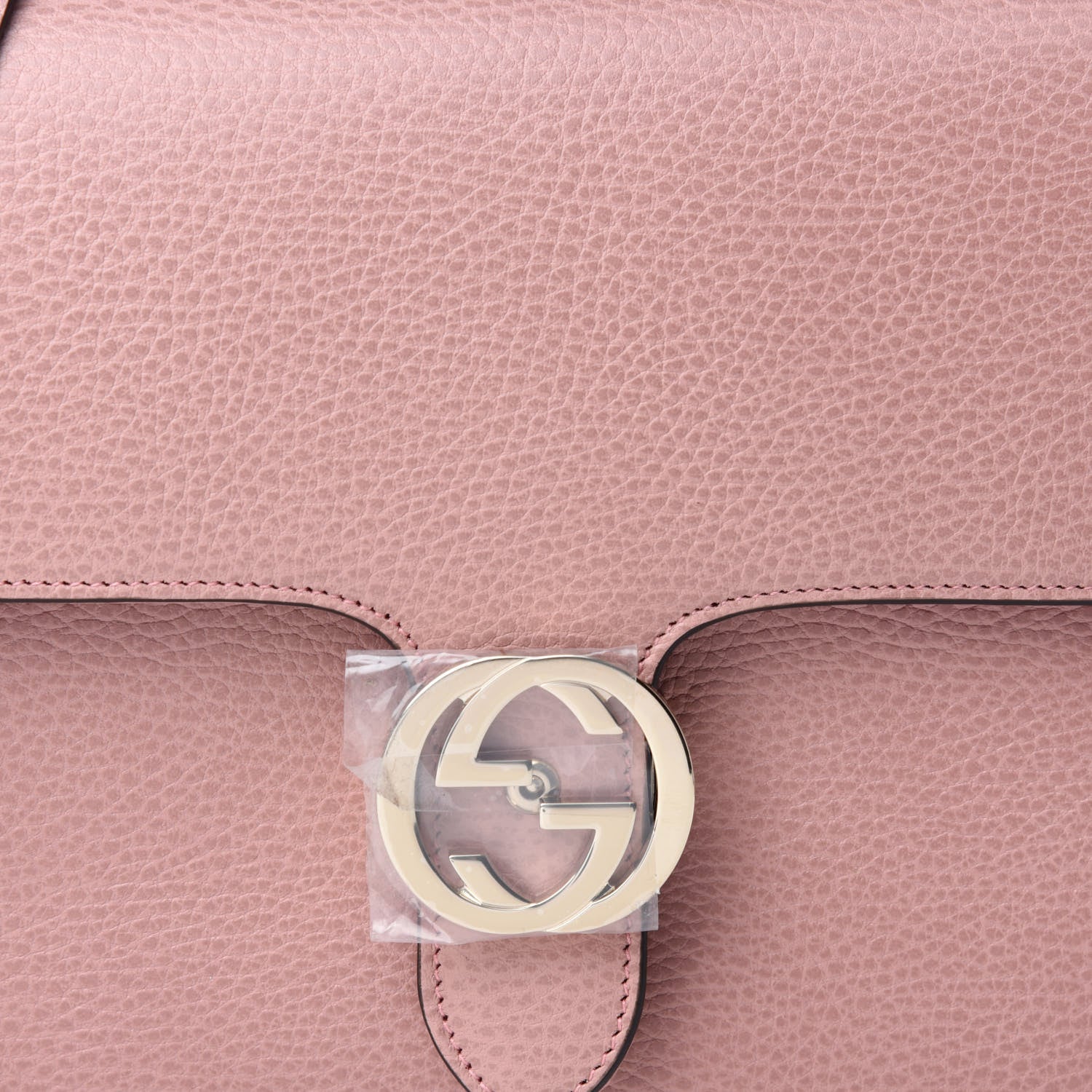 Gucci Dollar Calfskin Medium Interlocking G Top Handle Shoulder Bag Soft Pink 10 of 10