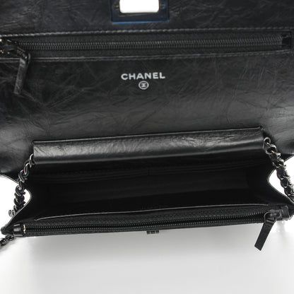 Chanel Aged Calfskin Quilted Reissue Wallet On Chain WOC Black 5 of 8