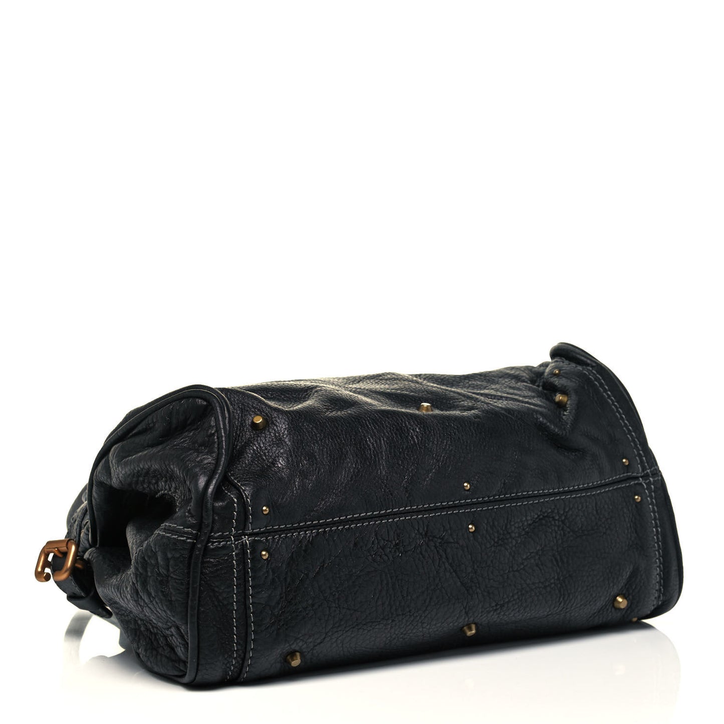 Calfskin Medium Paddington Satchel Black