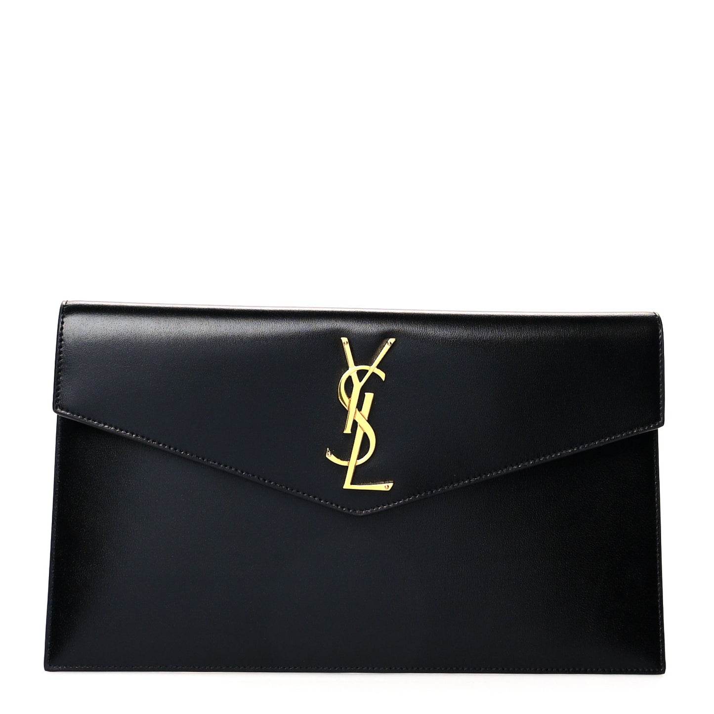 Smooth Shiny Calfskin Monogram Uptown Pouch Black