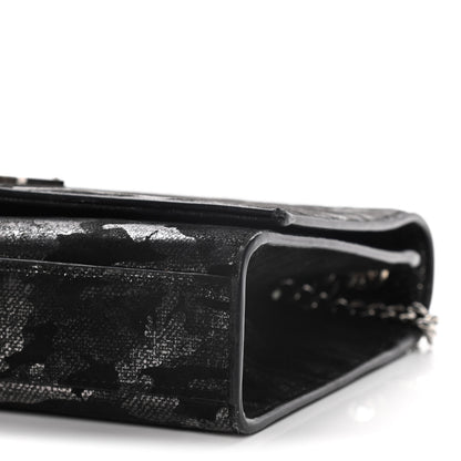 Saint Laurent Metallic Fabric Camouflage Medium Classic Monogram Kate Tassel Satchel Black 11 of 12