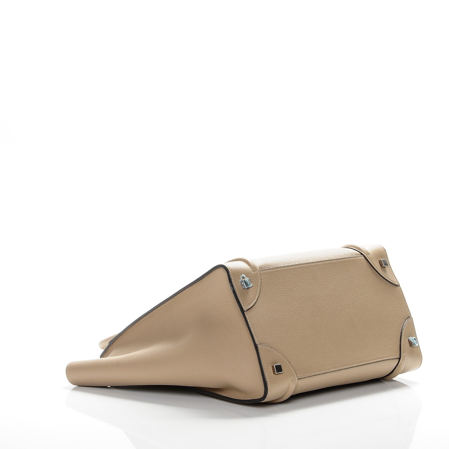 Celine Drummed Calfskin Mini Luggage Dune 4 of 8