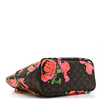 Louis Vuitton Monogram Roses Neverfull MM 4 of 10