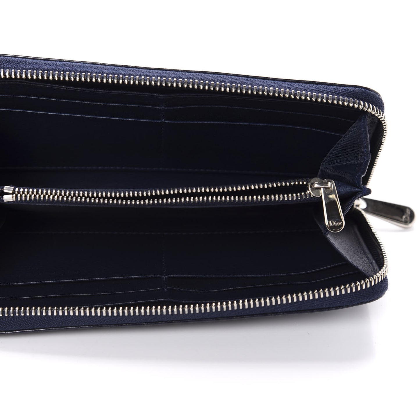 Patent Cannage Voyageur Zip Around Wallet Saphir