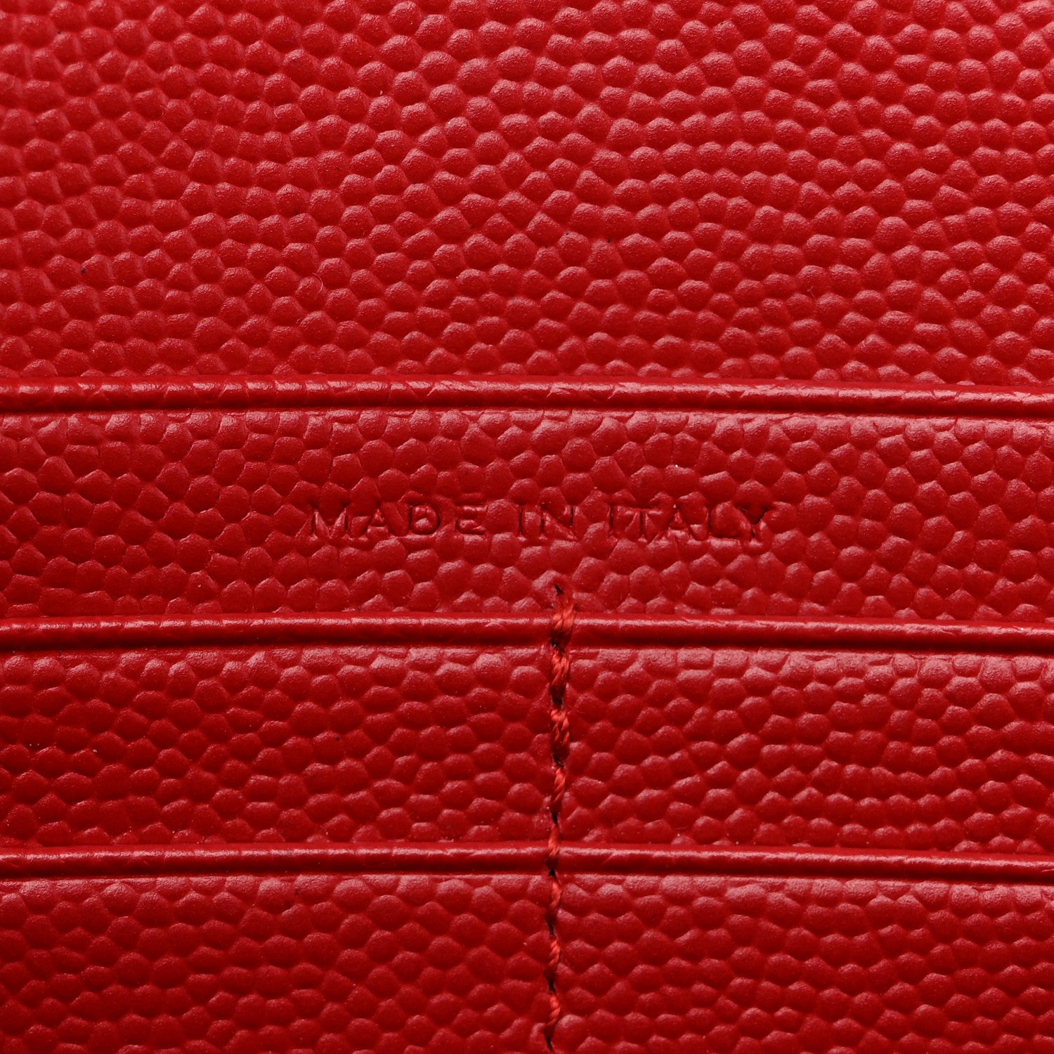 Saint Laurent Grain De Poudre Matelasse Chevron Monogram Chain Wallet Red 8 of 14
