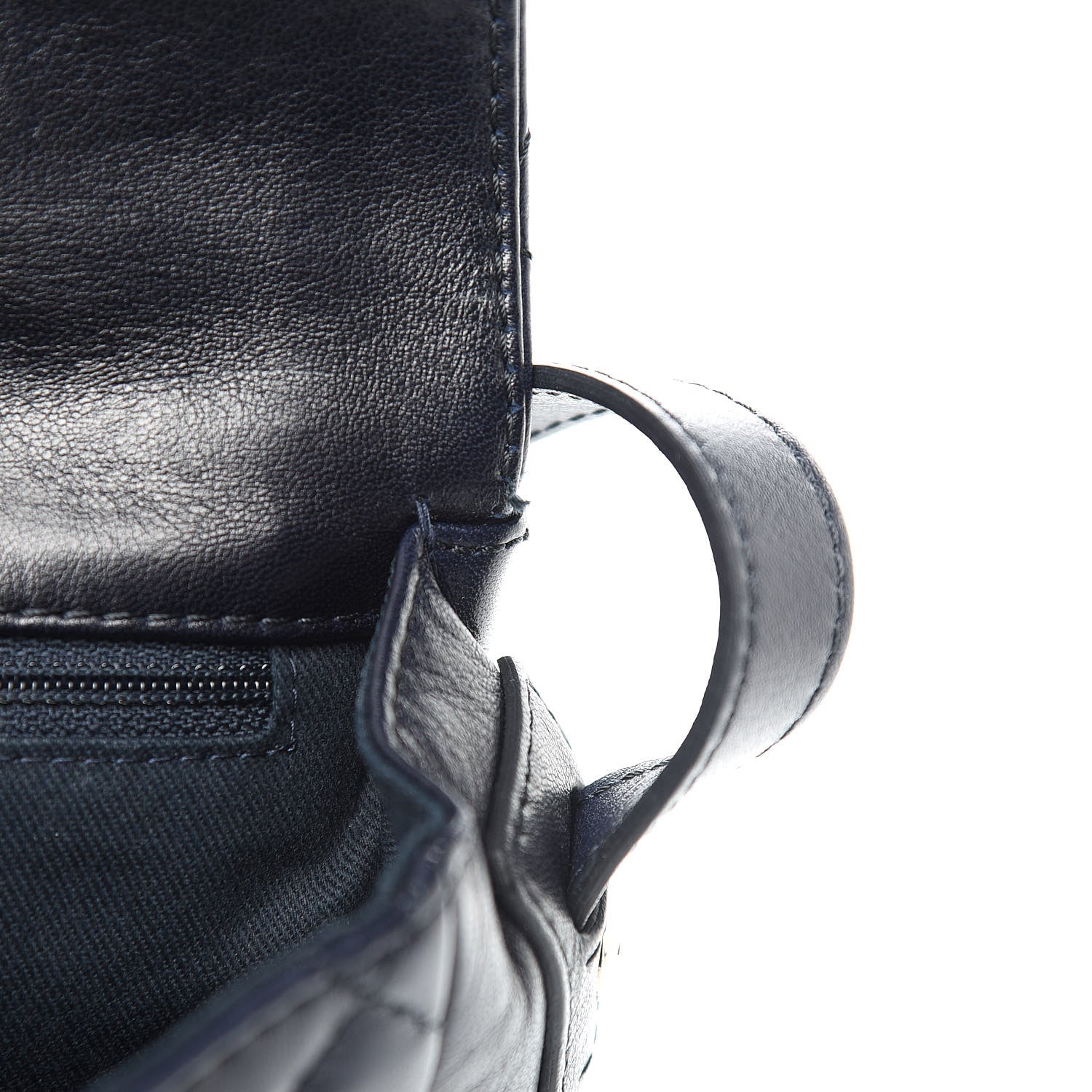 Chanel Lambskin Quilted Messenger Bag Dark Navy 11 of 13