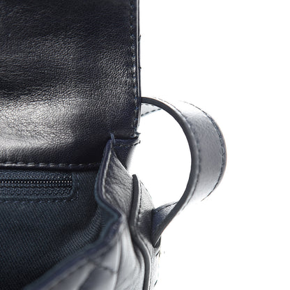 Chanel Lambskin Quilted Messenger Bag Dark Navy 11 of 13