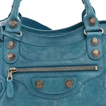 Balenciaga Agneau Giant 21 Silver Hardware Part Time Aquamarine 9 of 12