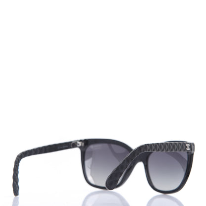 Chanel Acetate Quilted Polarized Butterfly CC Sunglasses 5288-Q Black 4 of 8