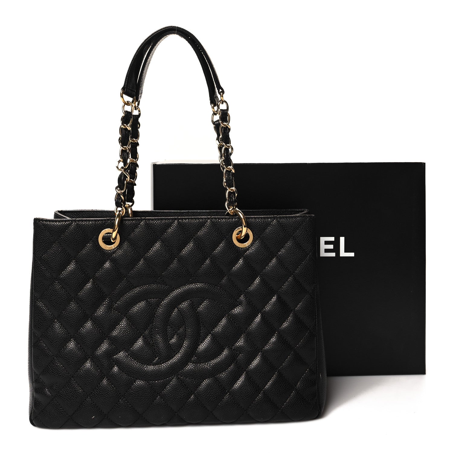 Chanel Caviar Quilted Grand Shopping Tote GST Black 12 of 12