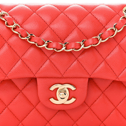 Chanel Caviar Quilted Small Double Flap Red 8 of 10