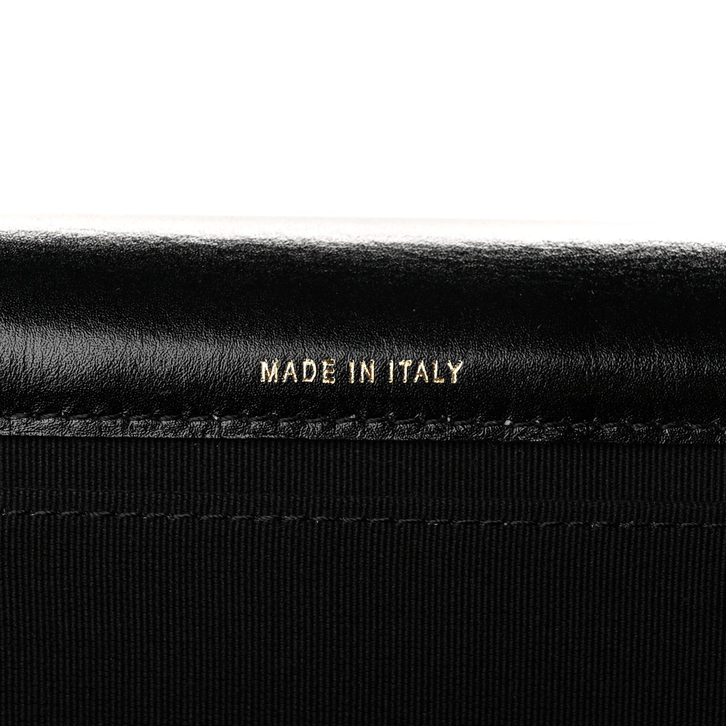 Shiny Crumpled Calfskin Quilted Large Clutch Black