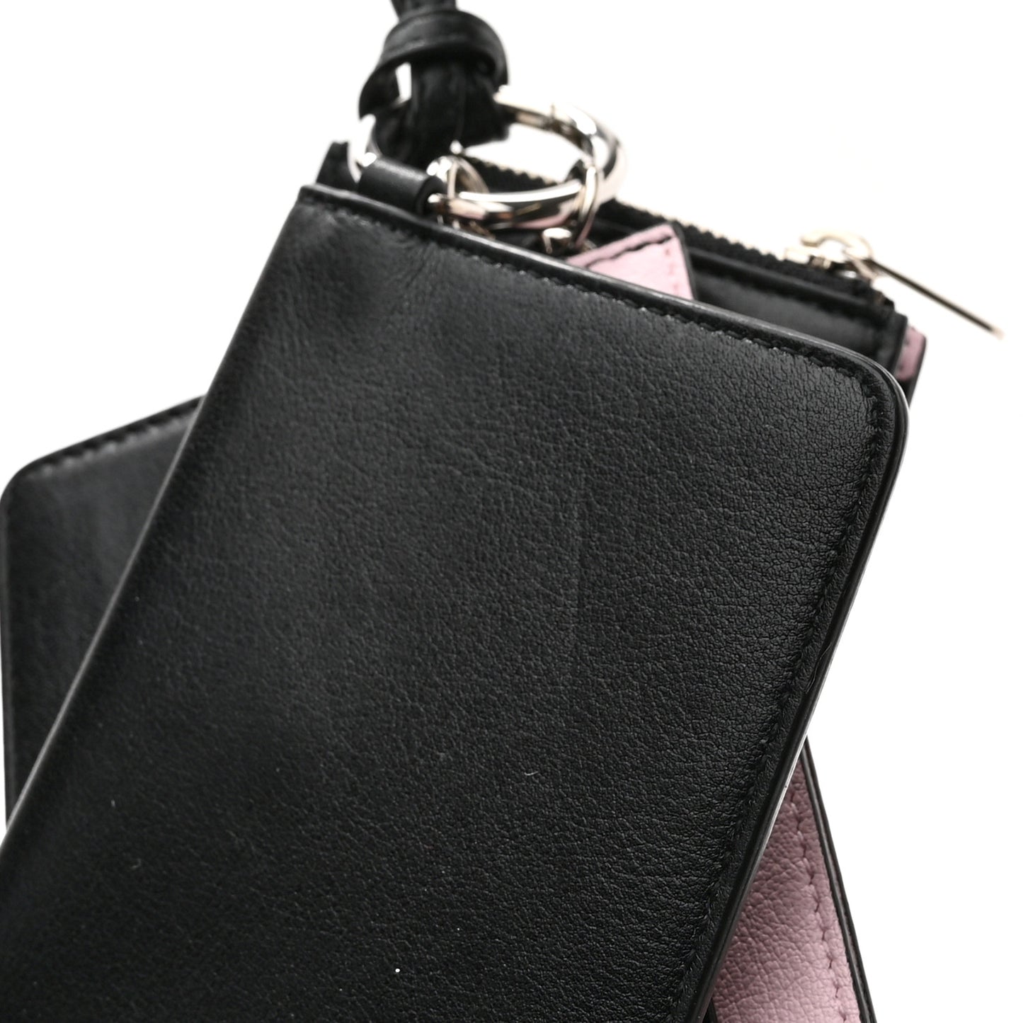 Calfskin Sequin Diorissimo Trio Pass-Mo Coin Case Charm Black