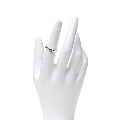 Tiffany Sterling Silver Peridot Stacking Ring 53 6.5 2 of 5