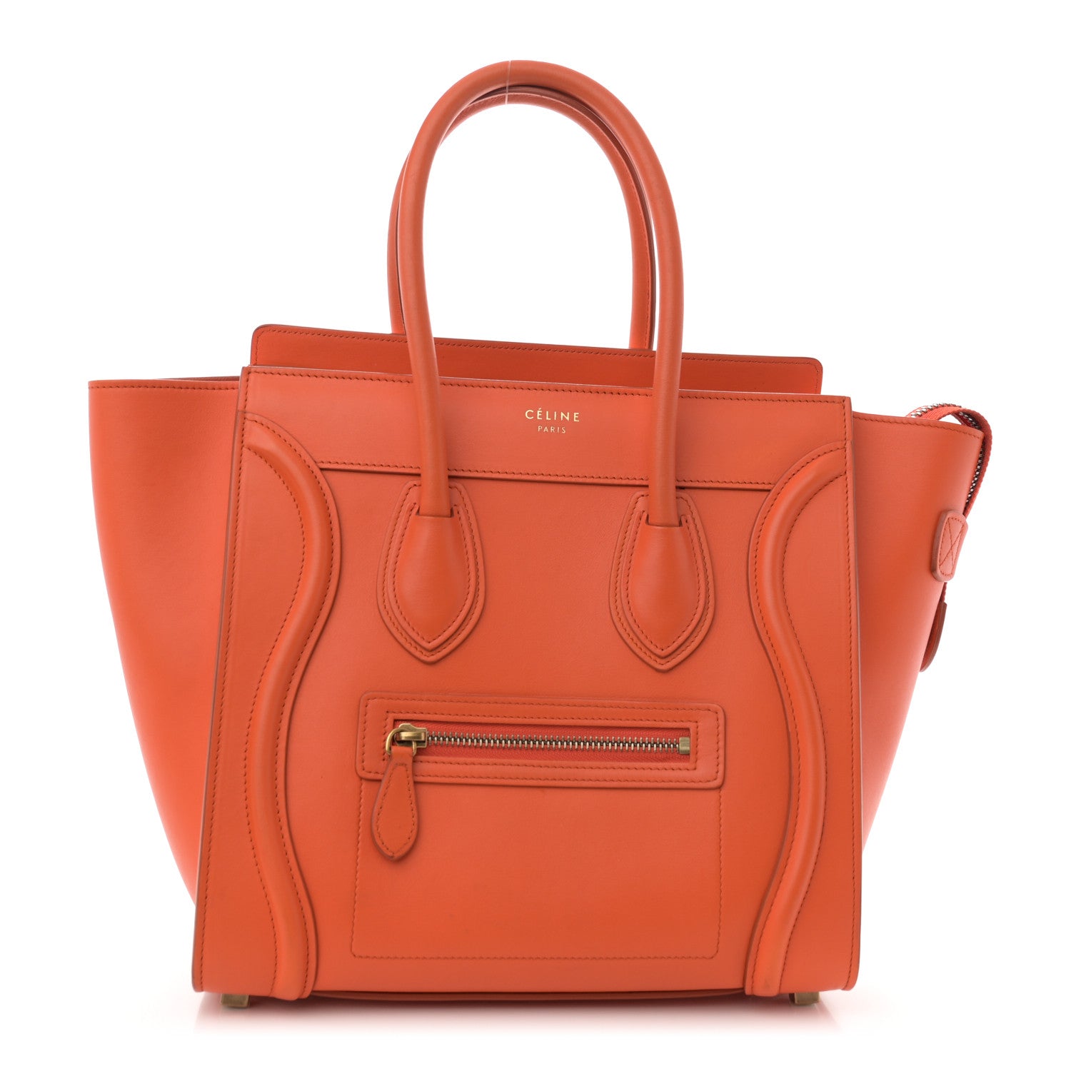 Celine Smooth Calfskin Mini Luggage Orange 1 of 9