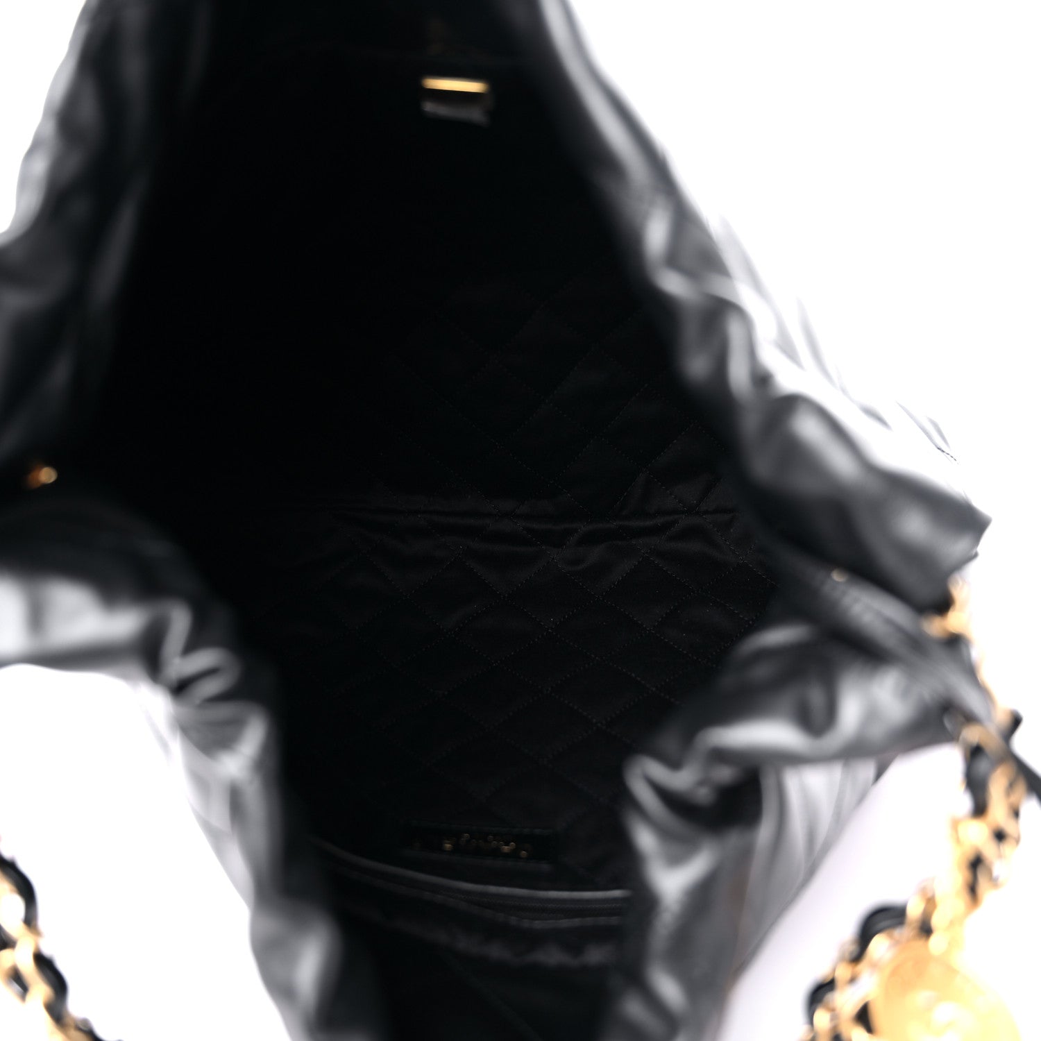 Chanel Shiny Calfskin Quilted Chanel 22 Black White 6 of 10